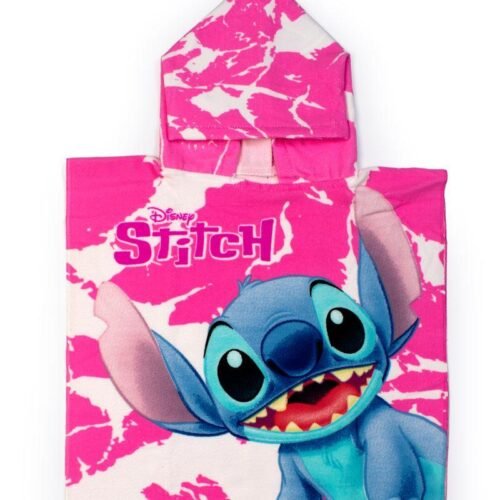Πόντσο Θαλάσσης Quick Dry Disney Home Lilo & Stitch 98 50X100 Pink 100% Microfiber