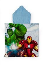Πόντσο Θαλάσσης Quick Dry Marvel Avengers 40 50X100 Ice Blue 100% Microfiber - Image 2