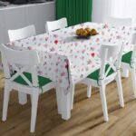 Αλέκιαστο Καρέ Ψηφιακής Εκτύπωσης Daisies 463 90X90 White-Pink 70/30 Cott/Pol