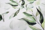 Αλέκιαστο Καρέ Ψηφιακής Εκτύπωσης Green Leaves 462 90X90 White-Green 70/30 Cott/Pol - Image 2