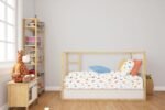 Κατωσέντονο Με Λάστιχο bebe Forest Animals 570 0,70X1,40X0,15 White-Sky Blue 100% Cotton