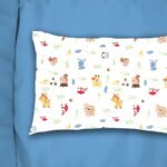 Μαξιλαροθήκη Εμπριμέ bebe Forest Animals 570 35X45 White-Sky Blue 100% Cotton