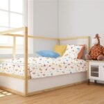 Παπλωματοθήκη Εμπριμέ bebe Forest Animals 570 120X160 White-Sky Blue 100% Cotton