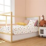 Πάπλωμα Εμπριμέ bebe Forest Animals 571 120X160 White-Pink 100% Cotton