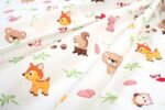 Σεντόνια Εμπριμέ Σετ 3 τεμ bebe Forest Animals 571 120X160 White-Pink 100% Cotton - Image 2