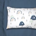 Μαξιλαροθήκη Εμπριμέ kids Rainbow 574 50X70 White-Blue 100% Cotton