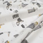 Σεντονάκι Λίκνου bebe Seabirds 578 80X110 White-Grey 100% Cotton