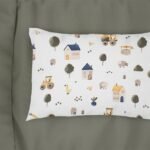 Μαξιλαροθήκη Εμπριμέ kids Village 579 50X70 White-Green 100% Cotton