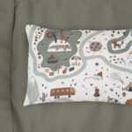 Μαξιλαροθήκη Εμπριμέ kids Countryside 580 50X70 White-Mint 100% Cotton