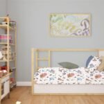 Κατωσέντονο Με Λάστιχο bebe Dinosaur 519 0,70X1,40X0,15 White-Blue 100% Cotton