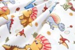 Κατωσέντονο Με Λάστιχο bebe Dinosaur 519 0,70X1,40X0,15 White-Blue 100% Cotton - Image 2