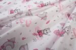 Σεντόνια Εμπριμέ Σετ 3 τεμ bebe Cloudy Bear 582 120X160 White-Pink 100% Cotton - Image 2