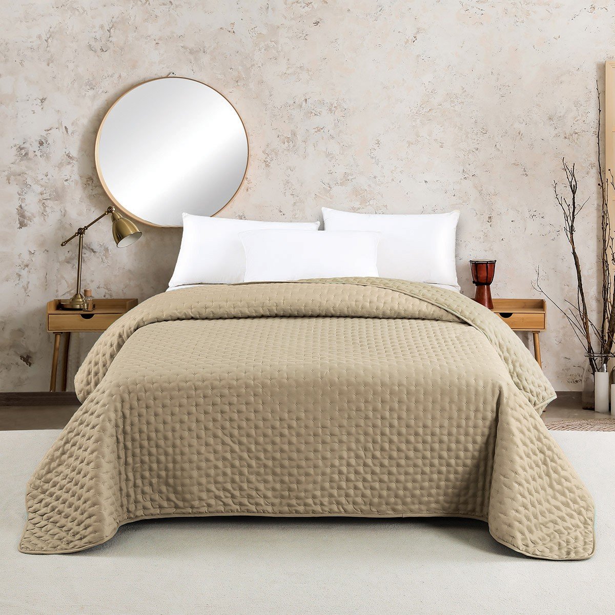 19211 Κουβερλί Υπέρδιπλο RENZO Beige/Ecru (220Χ240) - Image 1