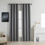 Beauty Home Κουρτίνα Full Blackout σκίασης με 8 κρίκους Elite Art 8392 Grey-Νο7 140x270 Σκούρο Γκρι