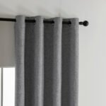 Beauty Home Κουρτίνα Full Blackout σκίασης με 8 κρίκους Elite Art 8392 Grey-Νο7 140x270 Σκούρο Γκρι - Image 4