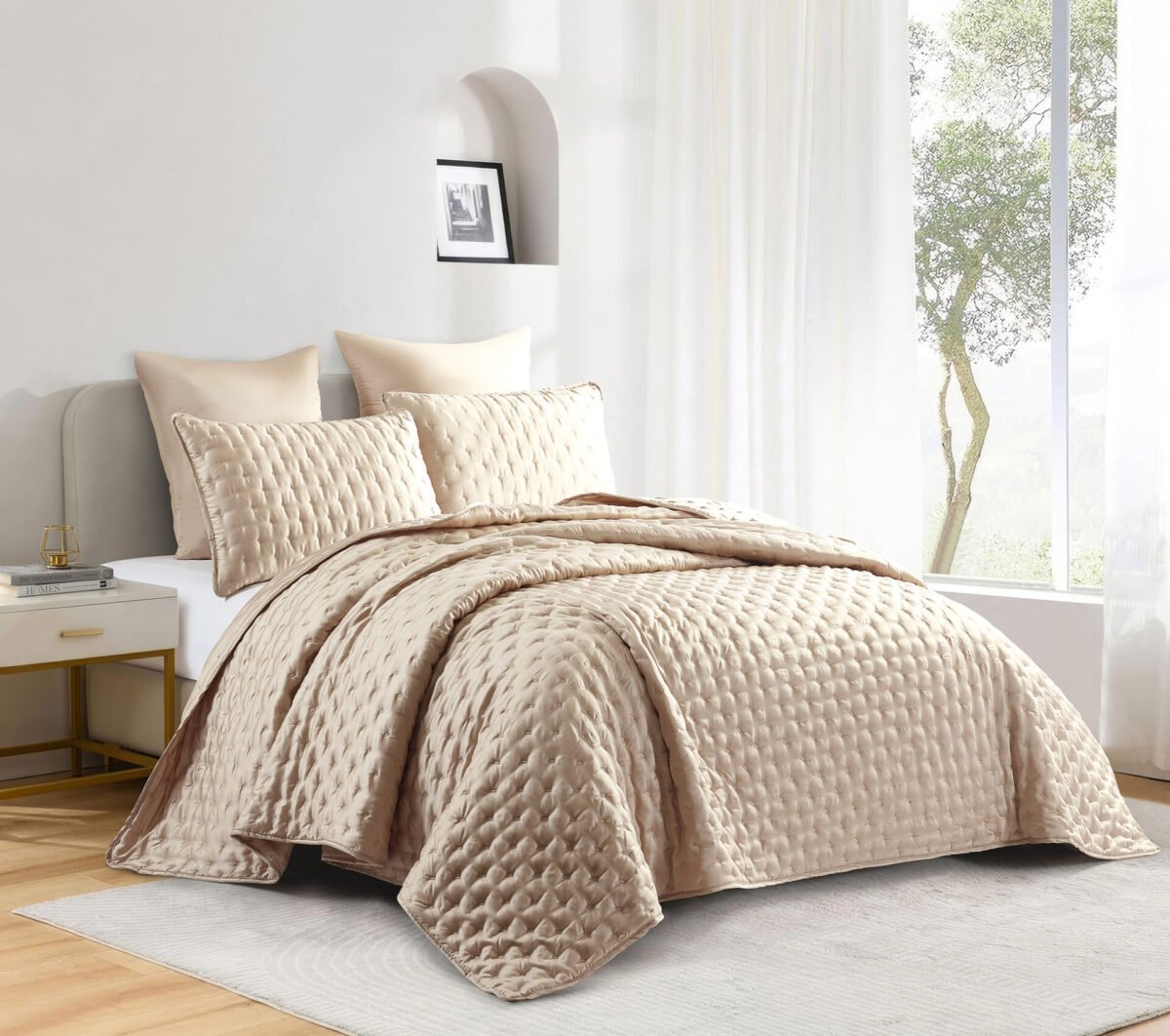 Gisele-6 Σετ Κουβερλί King Size Gisele Beige Liolios Home (250x240) - Image 3