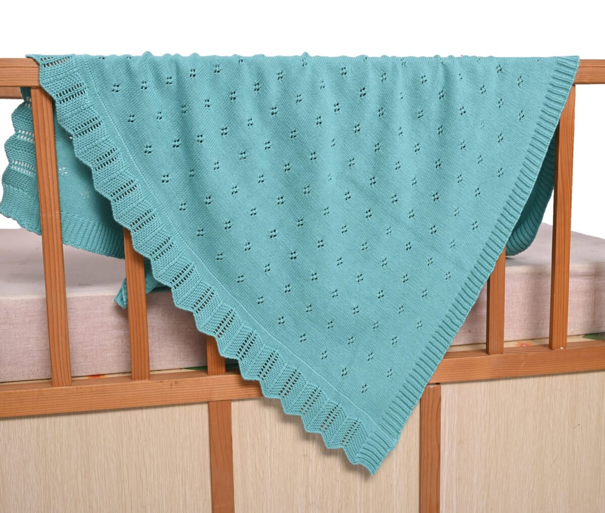 KHZ_4469-2 Κουβέρτα bebe Bunny Toy (Aqua) 80×100 - Image 1
