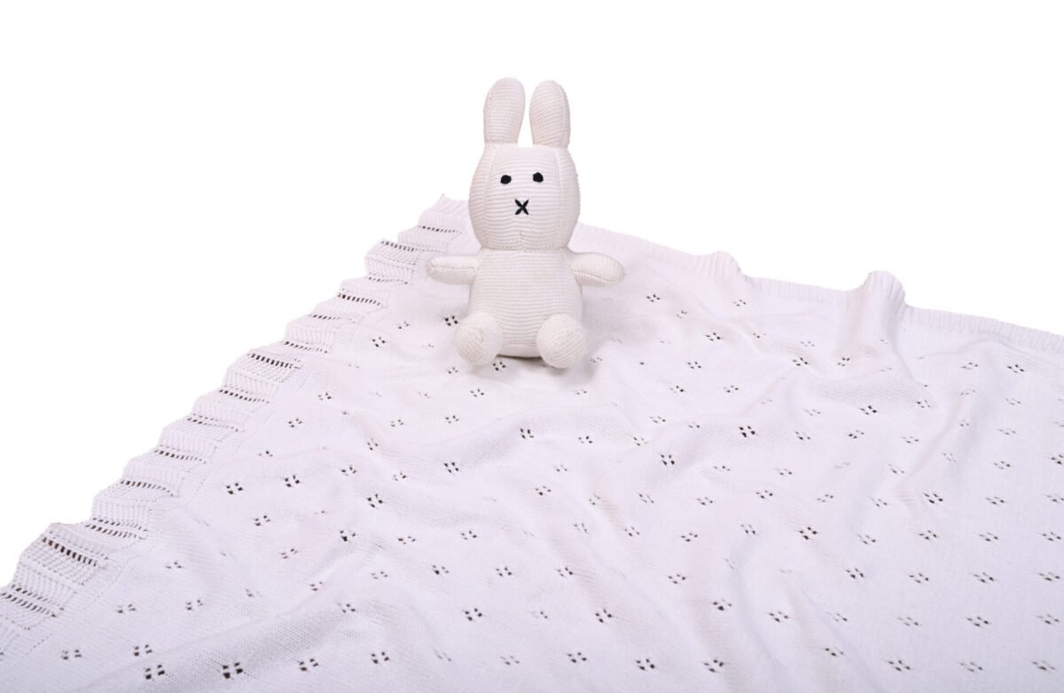 KHZ_6892 Κουβέρτα bebe Bunny Toy (Ivory) 80x100 - Image 3