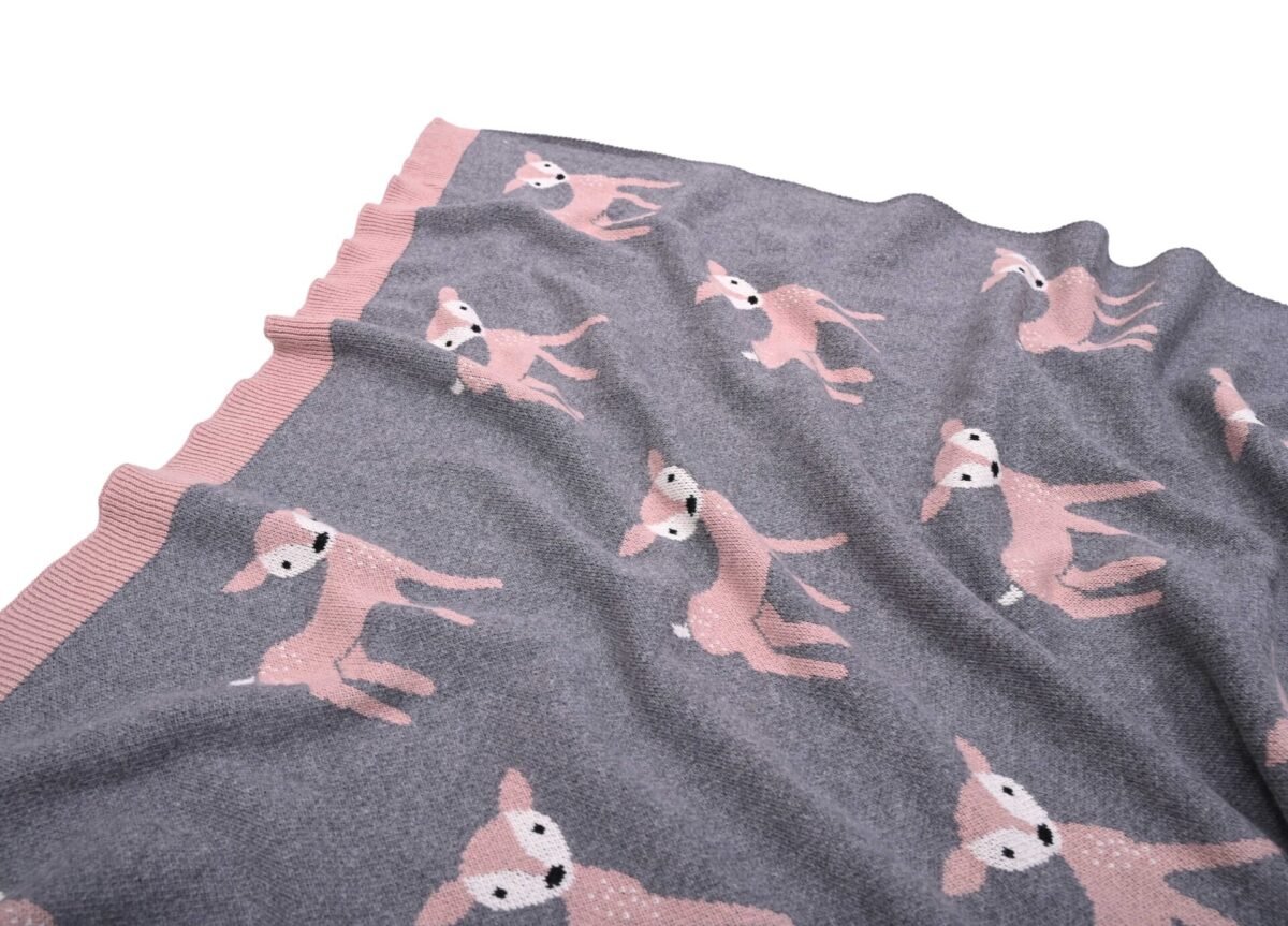 Κουβέρτα bebe Baby Deer (Grey) 80x100 - Image 3