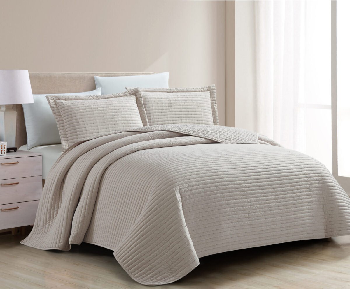 Mabelle-Beige-11 Κουβερλί Διπλό Mabelle Beige Liolios Home (180×240) - Image 3