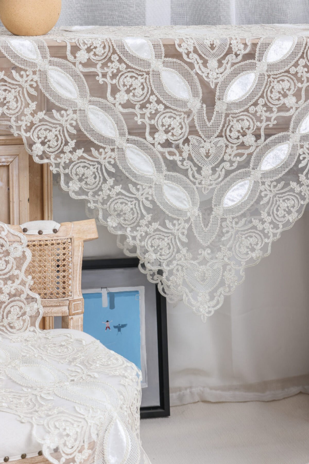 PLS-TB1157-White-LEIZ1517 Τραπεζομάντηλο PLS-TB1157 (Ivory) 150×220 - Image 3