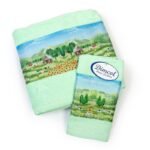 Πετσέτα Σετ 2 τεμ Με Ψηφιακή Εκτύπωση bebe Farm 342 30X50,70X140 Mint 100% Cotton