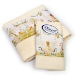 Πετσέτα Σετ 2 τεμ Με Ψηφιακή Εκτύπωση bebe Jungle 351 30X50,70X140 Ecru 100% Cotton