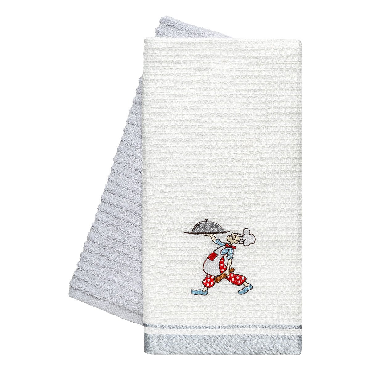 8805 Beauty Home Ποτηρόπανα σετ 2τμχ Chef Art 8805 40x60 Γκρι - Image 1