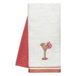 Beauty Home Ποτηρόπανα σετ 2τμχ Cocktail Art 8807 40x60 Ροδακινί