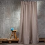 ΚΟΥΡΤΙΝΑ ΜΠΑΝΙΟΥ 180Χ180 JACQUARD ΓΚΡΙ