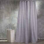ΚΟΥΡΤΙΝΑ ΜΠΑΝΙΟΥ 180X200 STRIPE GREY