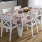 Αλέκιαστο Σετ 2 τεμ Τραπεζομάντηλο Circles 469 140X140 & Τραβέρσα 40X140 Coral 70/30 Cott/Pol