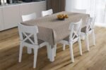 Καρέ Αλέκιαστο Houndstooth 473 90X90 Beige 70/30 Cott/Pol