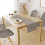 Τραβέρσα Αλέκιαστη Houndstooth 473 40X180 Beige 70/30 Cott/Pol