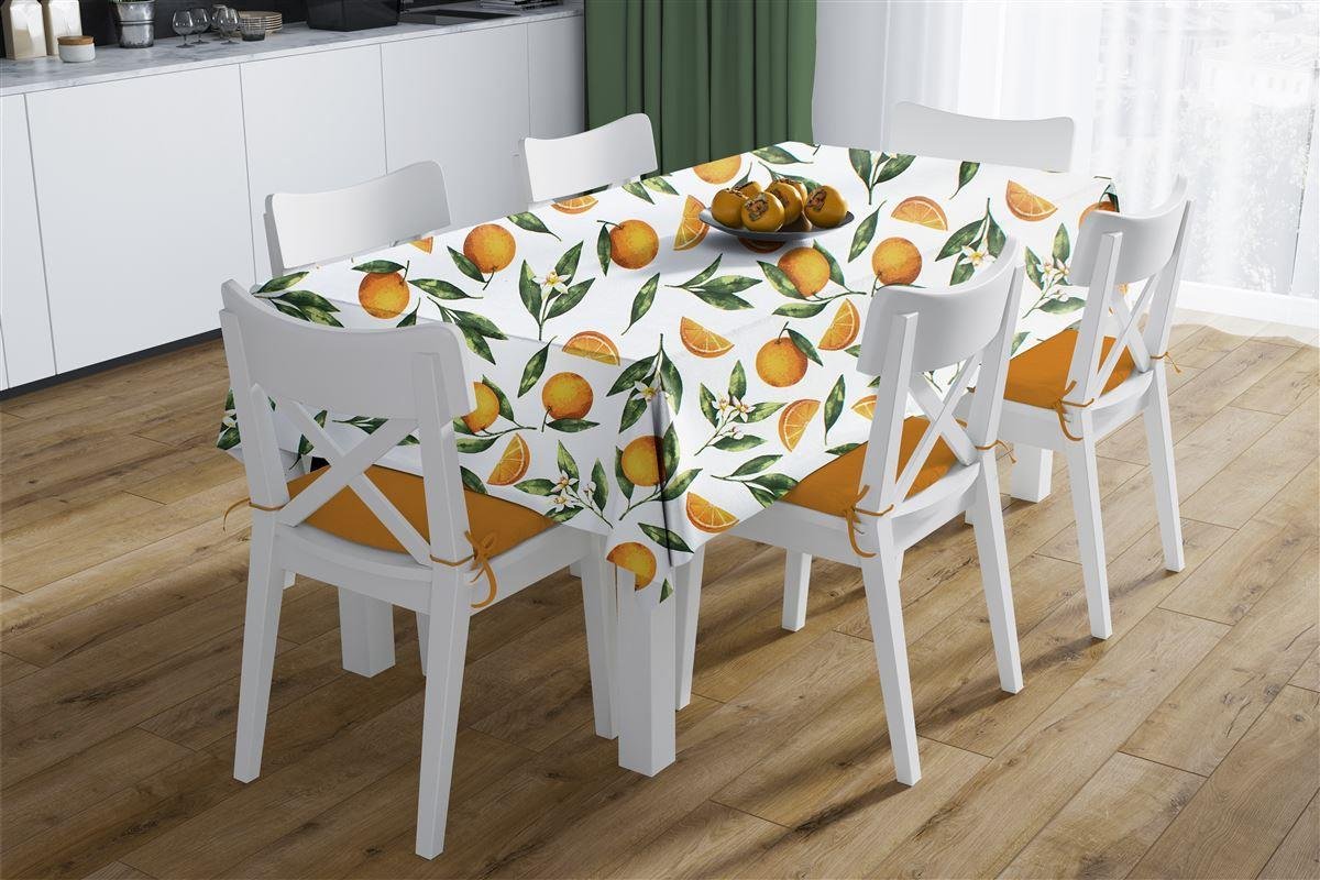0009400_SKU_33313354011 Τραπεζομάντηλο Αλέκιαστο Oranges 474 140X180 White-Orange 70/30 Cott/Pol - Image 1