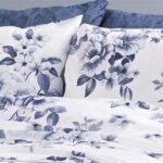 Μαξιλαροθήκη Εμπριμέ Βερονίκη 486 50X70 White-Blue 70/30 Cott/Pol