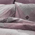 Μαξιλαροθήκη Εμπριμέ Καλλιρόη 606 50X70 Grey-Burgundy 70/30 Cott/Pol