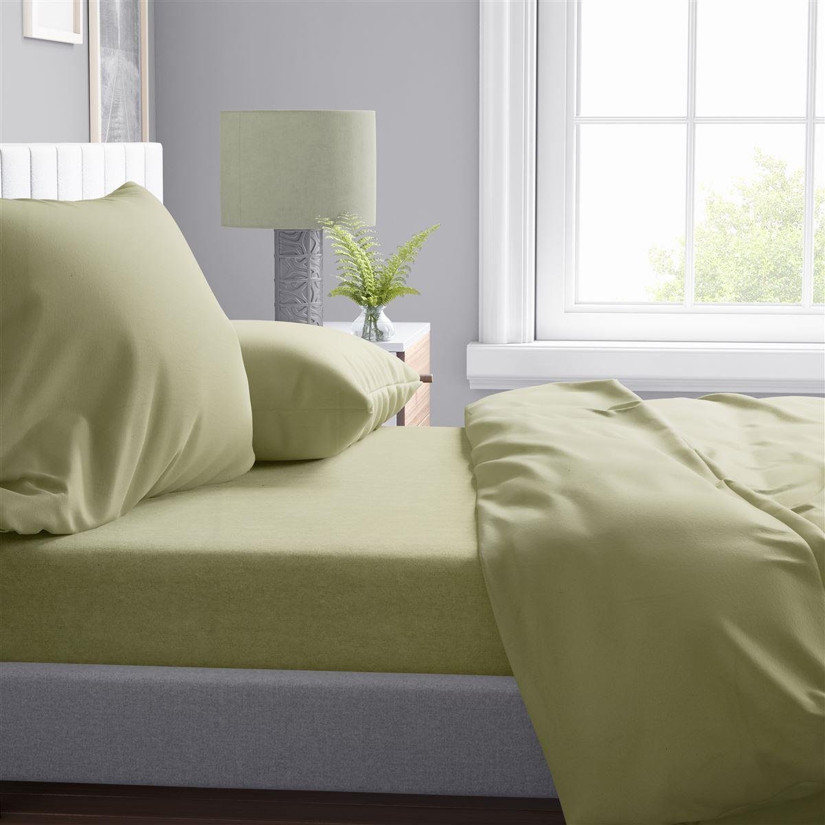 0009580_SKU_33122025013 Σεντόνι 1 τεμ Solid 504 240X270 Olive 100% Cotton - Image 1