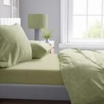 Παπλωματοθήκη Εμπριμέ Άρτεμις 704 220X240 Light Olive 100% Cotton