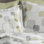 Μαξιλαροθήκη Εμπριμέ Μελίνα 708 50X70 White-Olive 100% Cotton