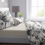 Παπλωματοθήκη Εμπριμέ Ευριδίκη 710 220X240 Ecru-Black 100% Cotton