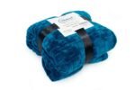 Κουβέρτα Coral Fleece Jacquard Brick 03 220X240 Petrol 100% Polyester - Image 2
