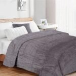 Κουβέρτα Coral Fleece Jacquard Brick 06 220X240 Grey 100% Polyester