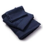 Πετσέτα Πενιέ 500 gr/m² Σετ 3 τεμ 40X60,50X100,80X150 Navy Blue 100% Cotton