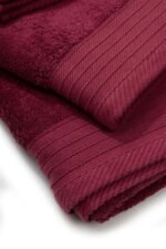Πετσέτα Πενιέ 500 gr/m² 50X100 Bordeaux 100% Cotton - Image 2