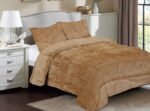 Κουβέρτα Coral Fleece Solid 02 220X240 Beige 100% Polyester