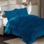 Κουβέρτα Coral Fleece Solid 03 220X240 Petrol 100% Polyester