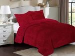 Κουβέρτα Coral Fleece Solid 04 220X240 Bordeaux 100% Polyester