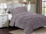 Κουβέρτα Coral Fleece Solid 06 220X240 Grey 100% Polyester