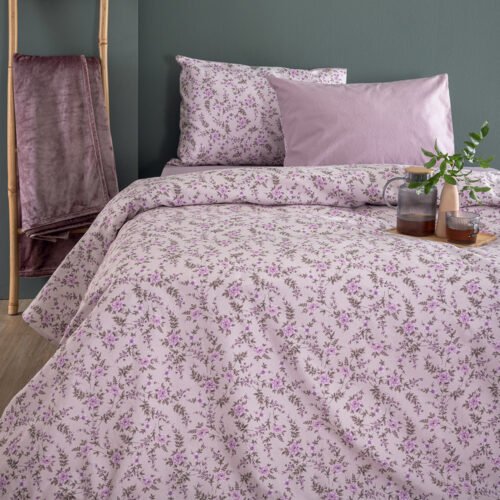 Σετ Σεντόνια Υπέρδιπλα Flannel Beauty 240x265 FB0235 Χωρίς Λάστιχο